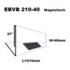 Magnetische labelhouders EBVB 210-40V27°, per pak à 50 stuks
